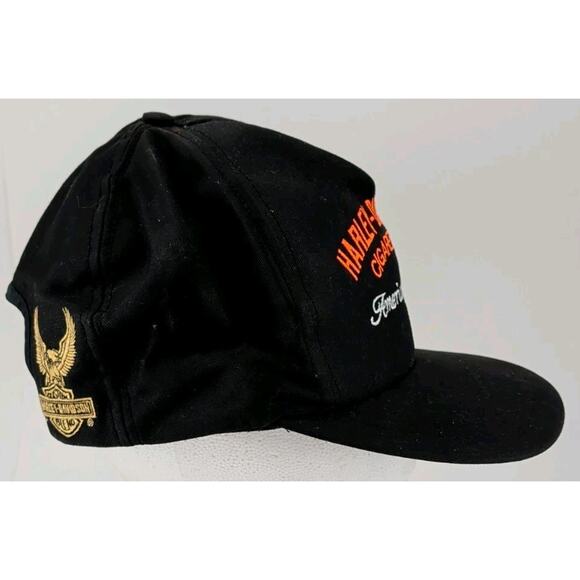 Vintage 80’s Harley Davidson Motorcycles Cigarettes Black Cotton SnapBack Hat - Picture 4 of 10